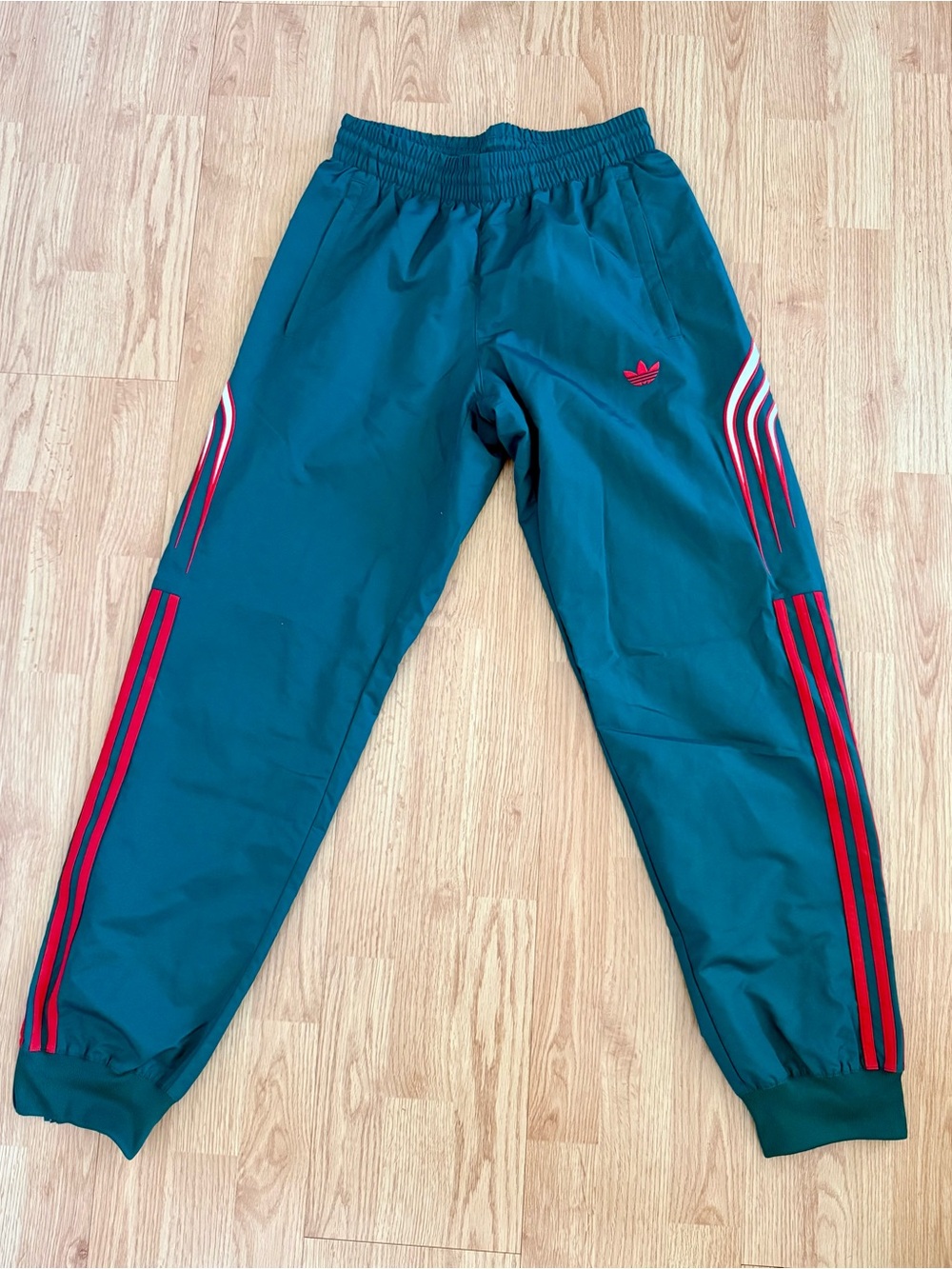 Adidas Track Pants with Red Trim